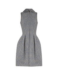Wool and cashmere arabesque embroidered dress - Iron & Gold