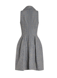 Wool and cashmere arabesque embroidered dress - Iron & Gold