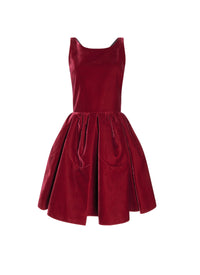 Velvet petal dress - Ruby