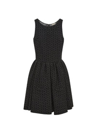 Robe pétale en laine et cachemire - Noir Brillant