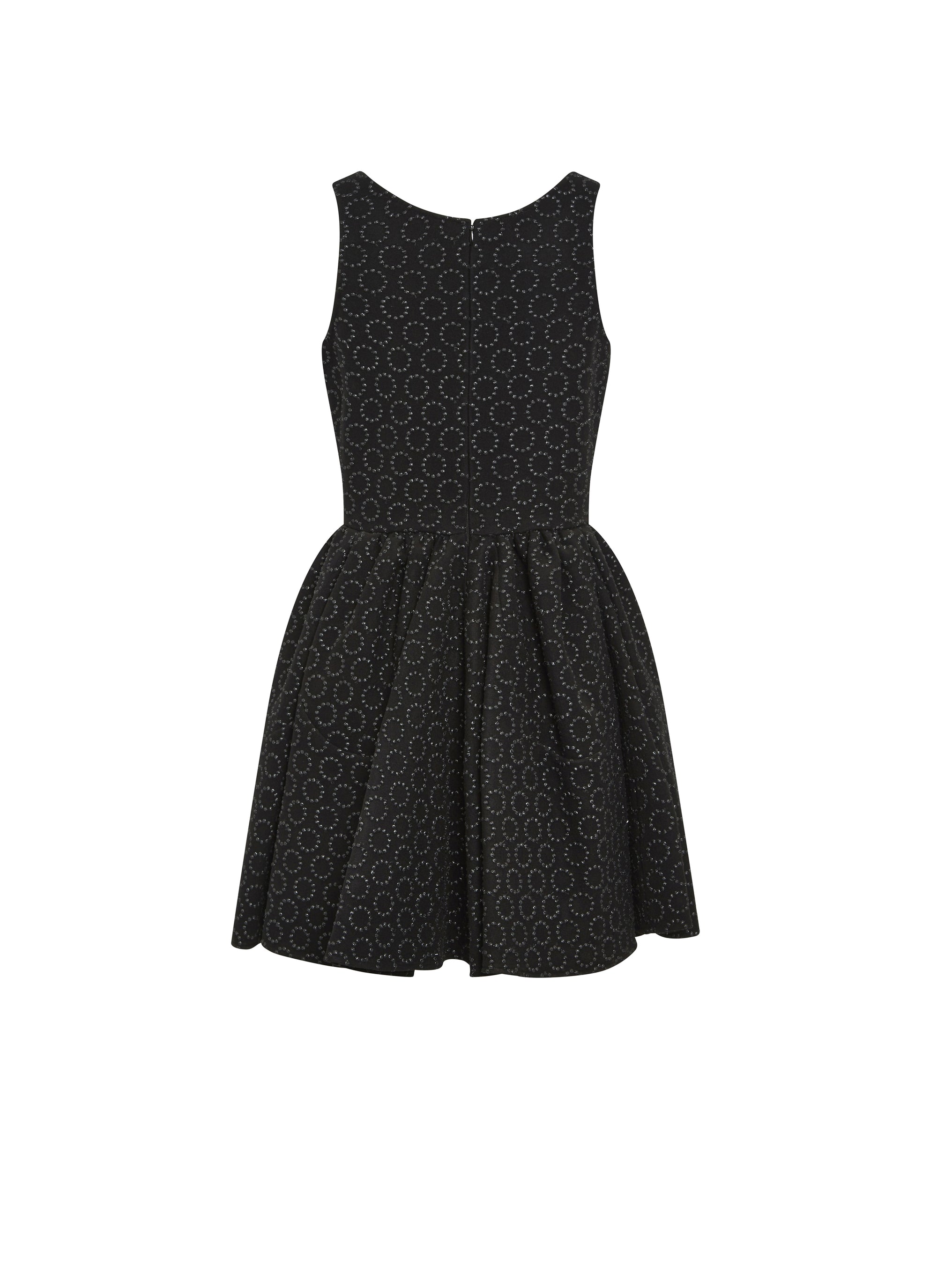 Robe pétale en laine et cachemire - Noir Brillant