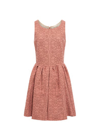 Robe pétale cloutée sans manches en laine et cachemire - Poudre & Or