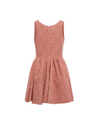 Robe pétale cloutée sans manches en laine et cachemire - Poudre & Or
