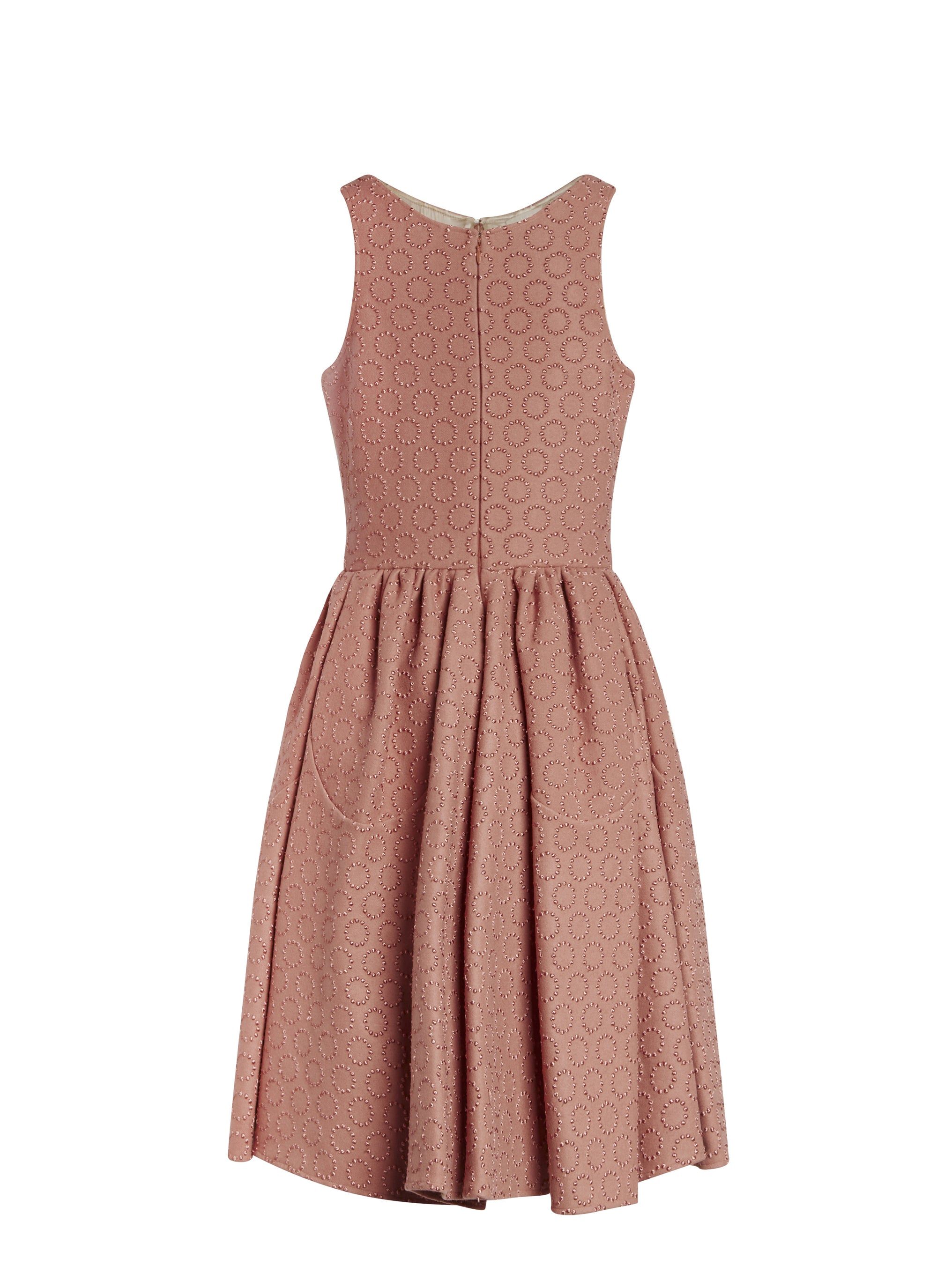 Robe pétale en laine et cachemire - Poudre