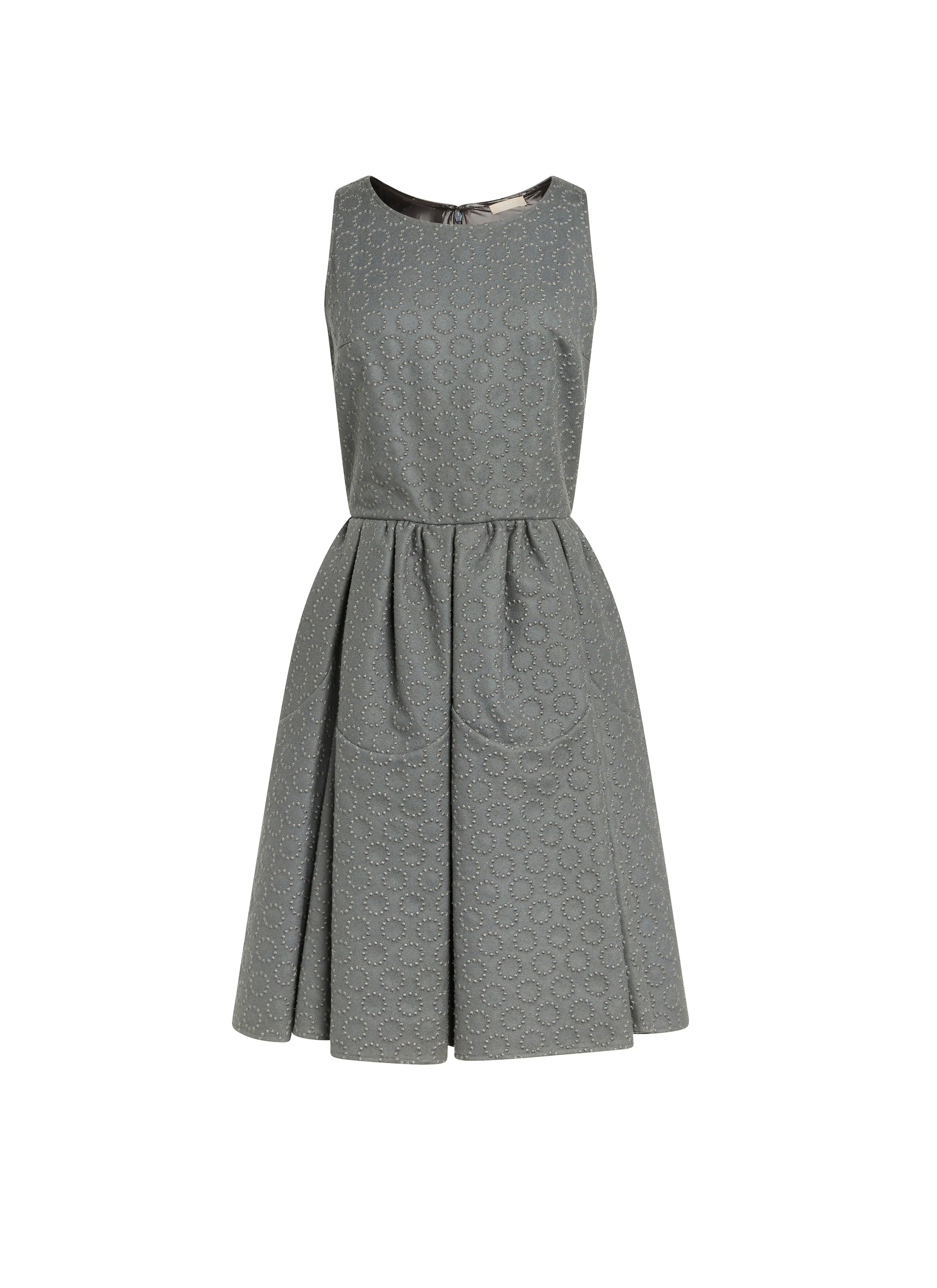 Petal dress in wool and cashmere - Iron