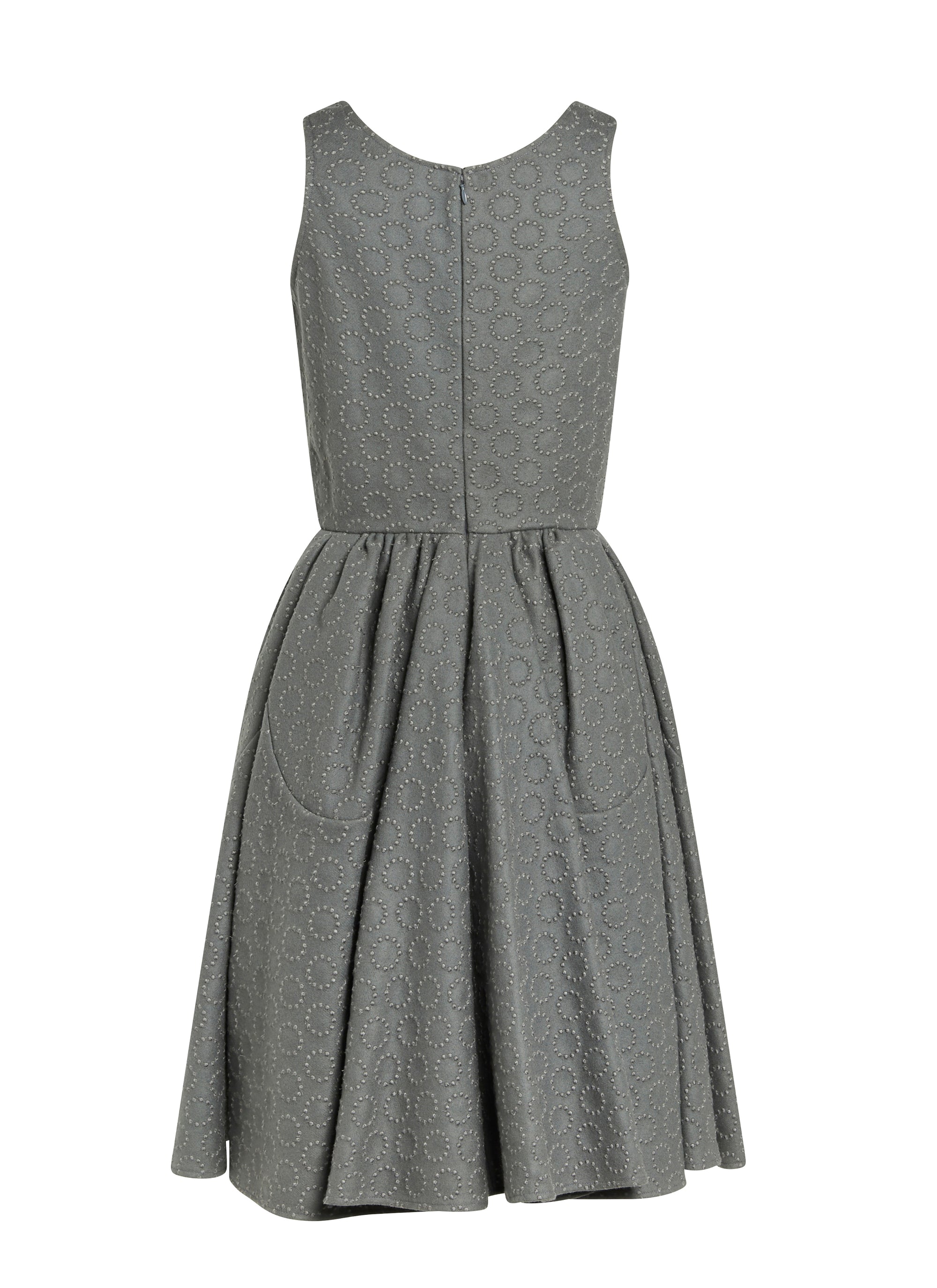 Petal dress in wool and cashmere - Iron
