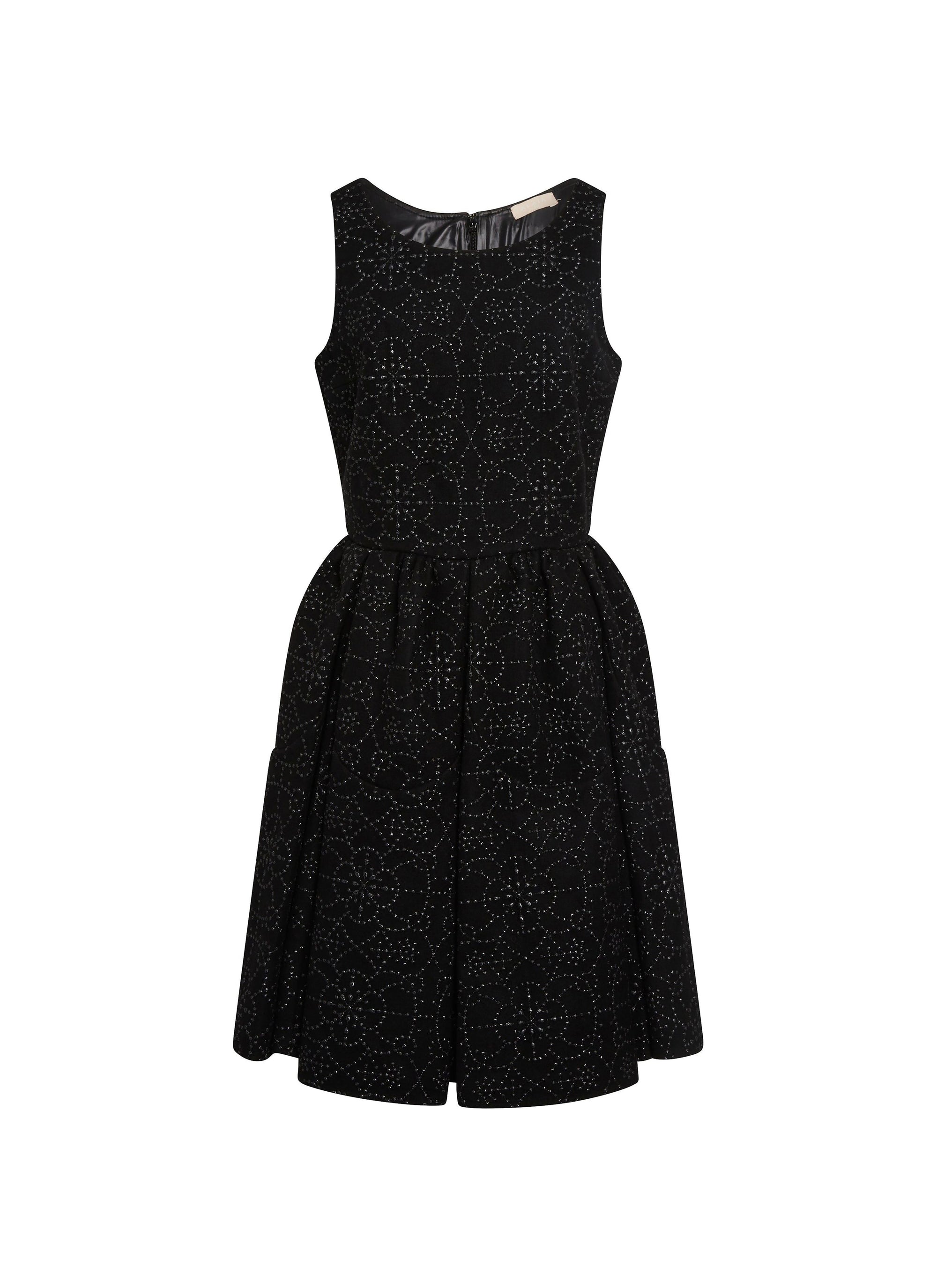 Petal dress in wool and cashmere - Noir Brillant