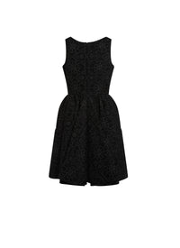 Petal dress in wool and cashmere - Noir Brillant