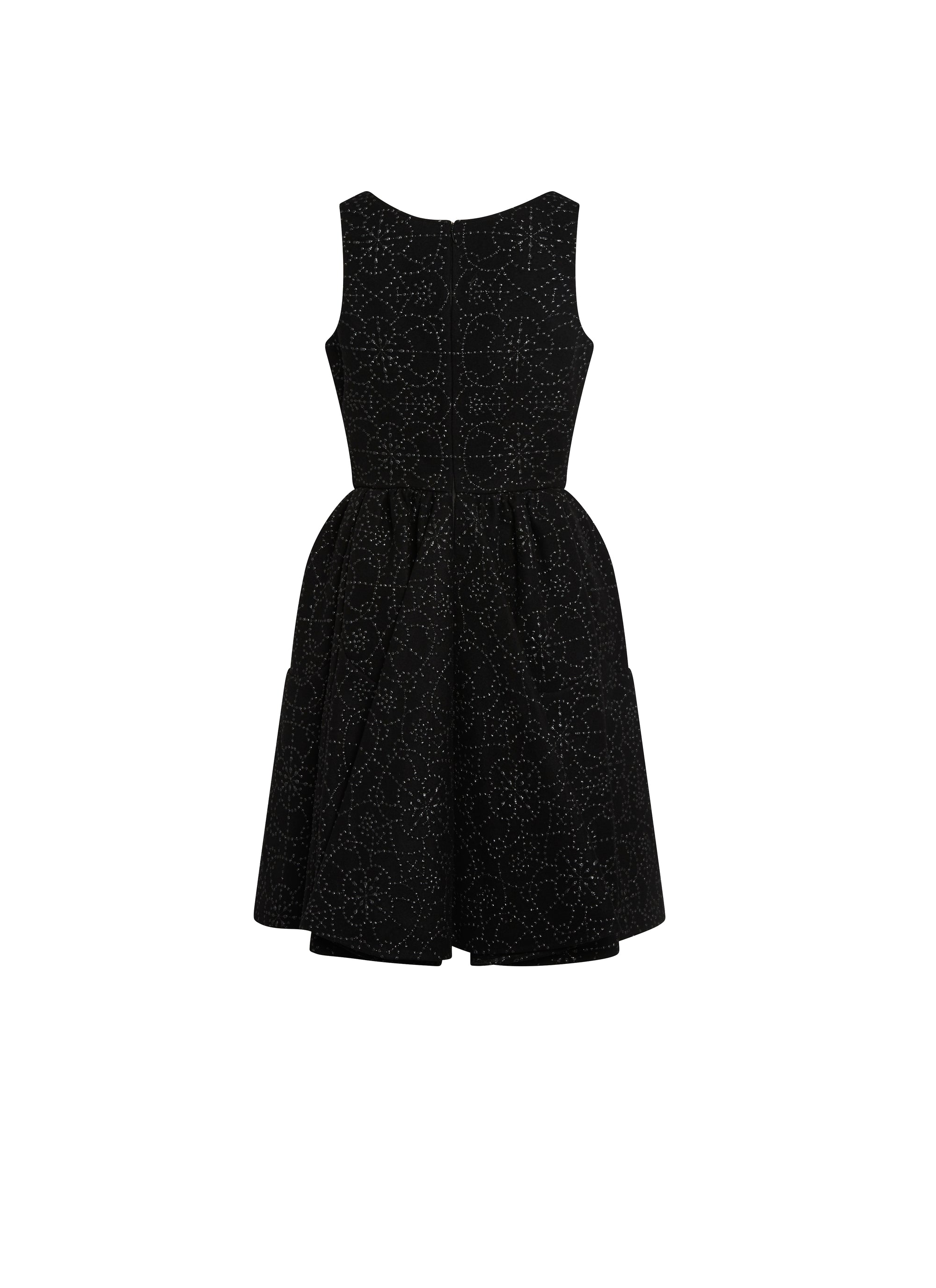 Petal dress in wool and cashmere - Noir Brillant