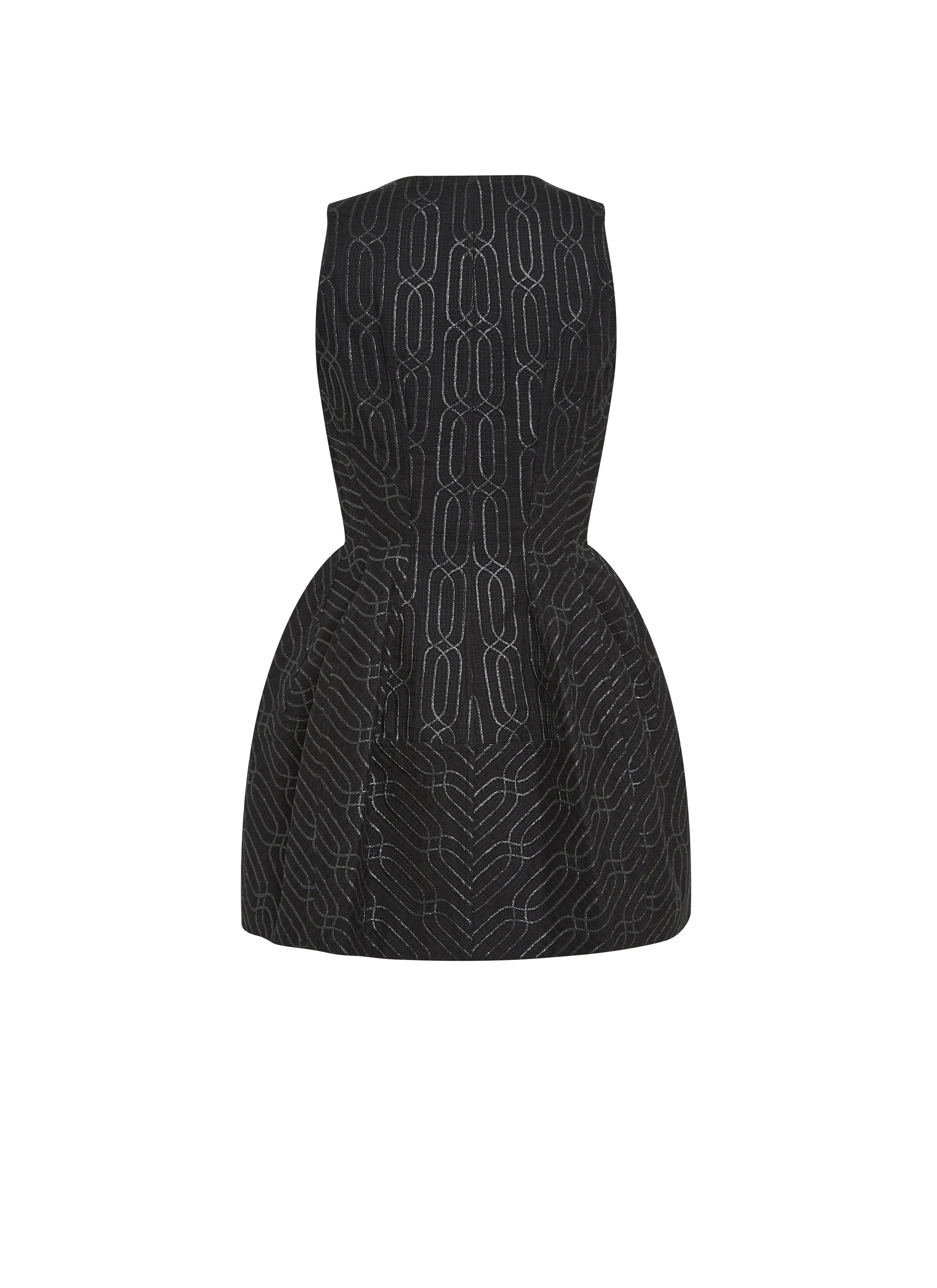 Robe courte brodée à zip - Rouge & Blanc