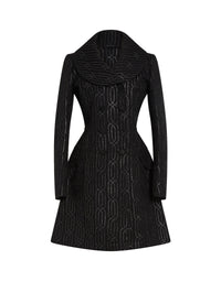 Manteau cintré à fil métallique - Noir