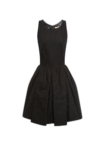 Short sleeveless skater dress - Black