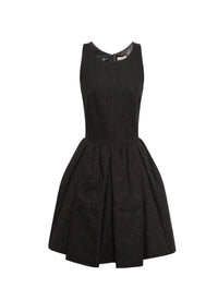 Robe patineuse courte sans manches - Noir