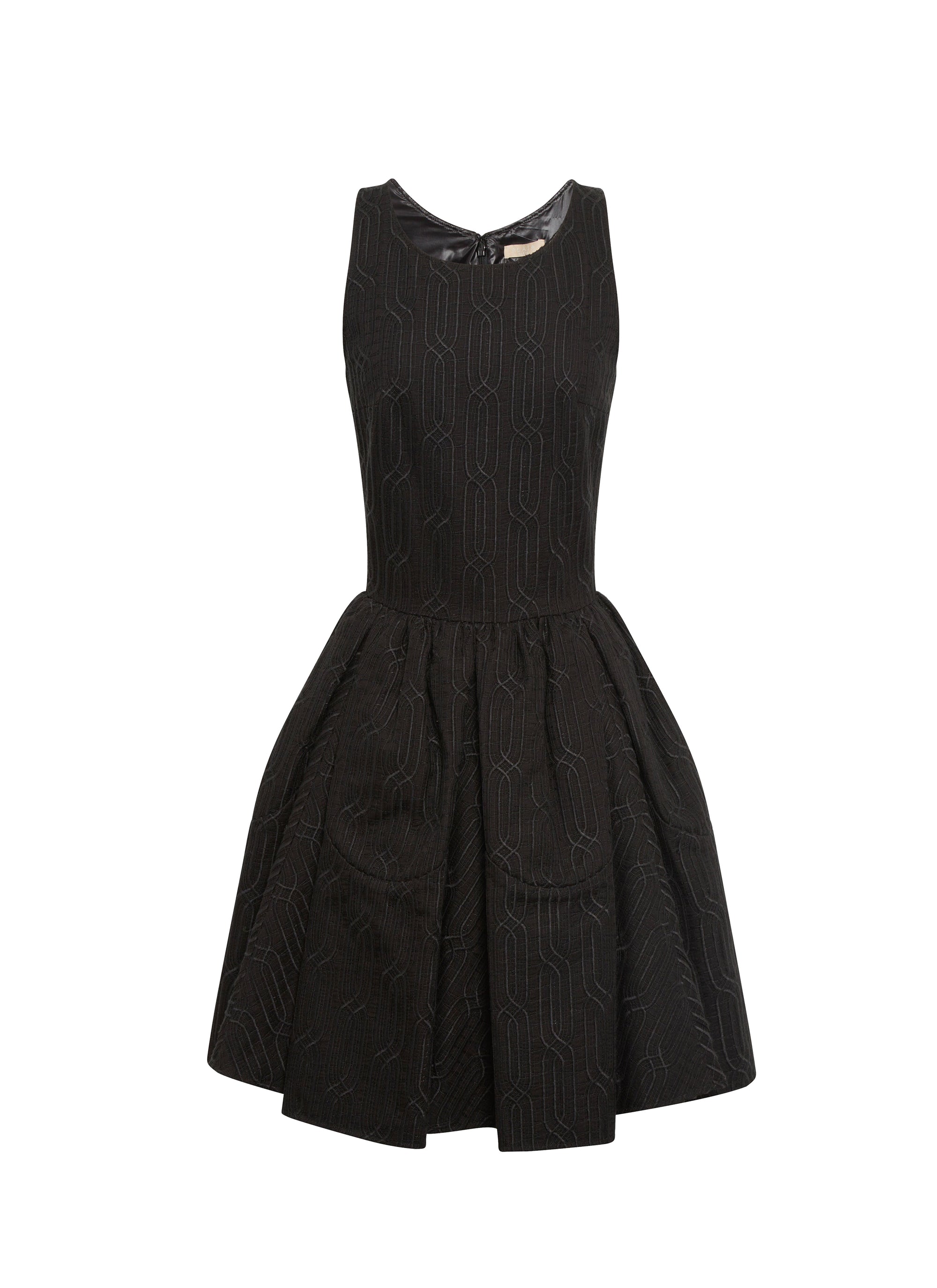 Robe patineuse courte sans manches - Noir