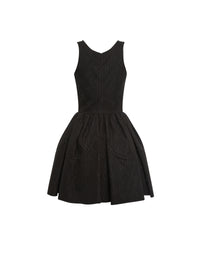 Robe patineuse courte sans manches - Noir