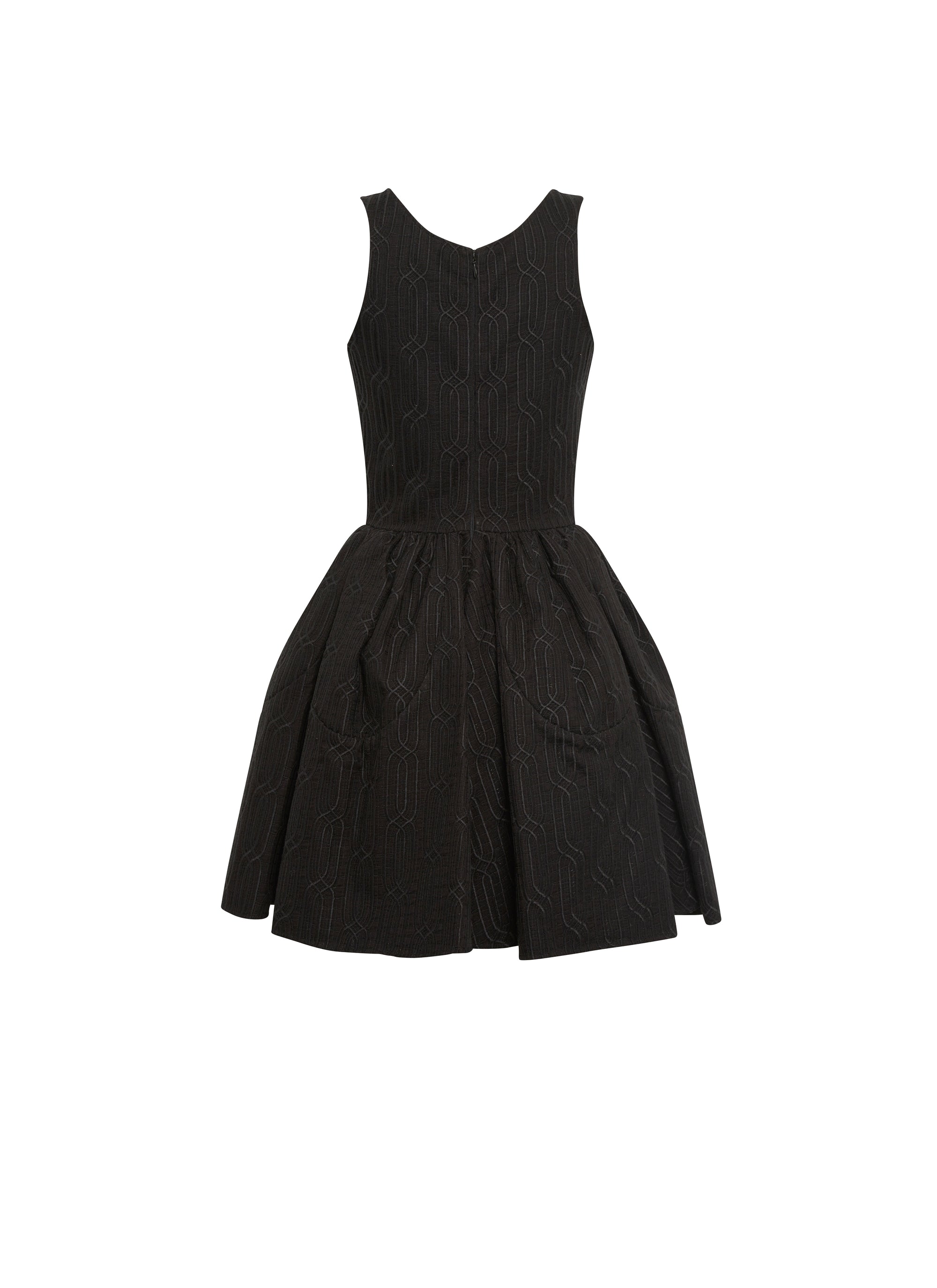 Robe patineuse courte sans manches - Noir