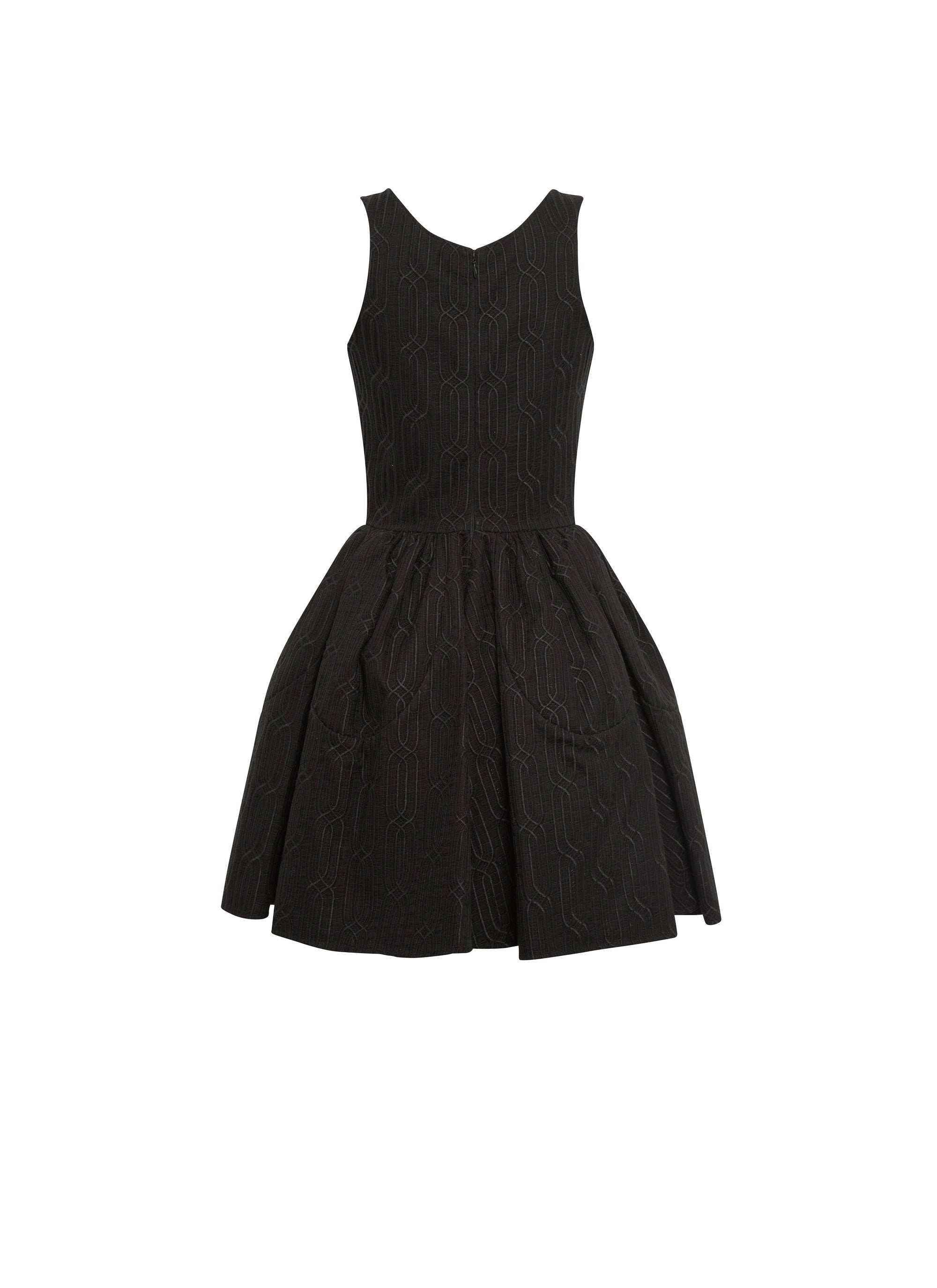 Short sleeveless skater dress - Black