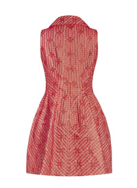 Robe brodée à col sans manches - Sorbet