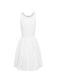Sleeveless dress - White