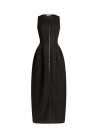 Robe longue brodée - Rouge & Blanc