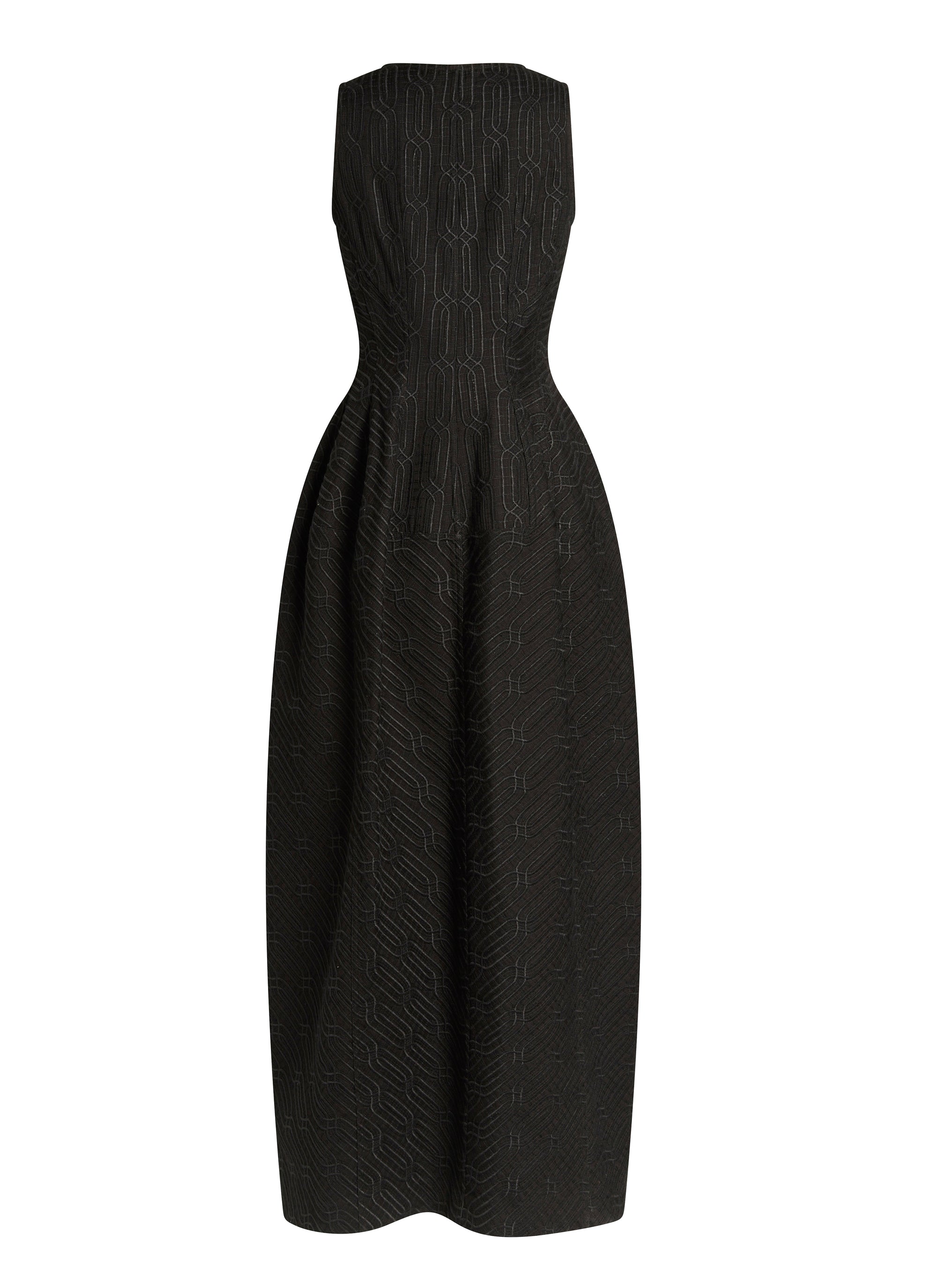 Robe longue brodée - Rouge & Blanc