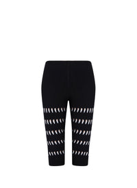 Mid-length openwork leggings - Vanilla