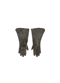 Iced leather glove - Red & White