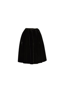 Jupe regular en velours scintillant - Noir