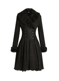 Manteau classique en cuir - Rouge & Blanc