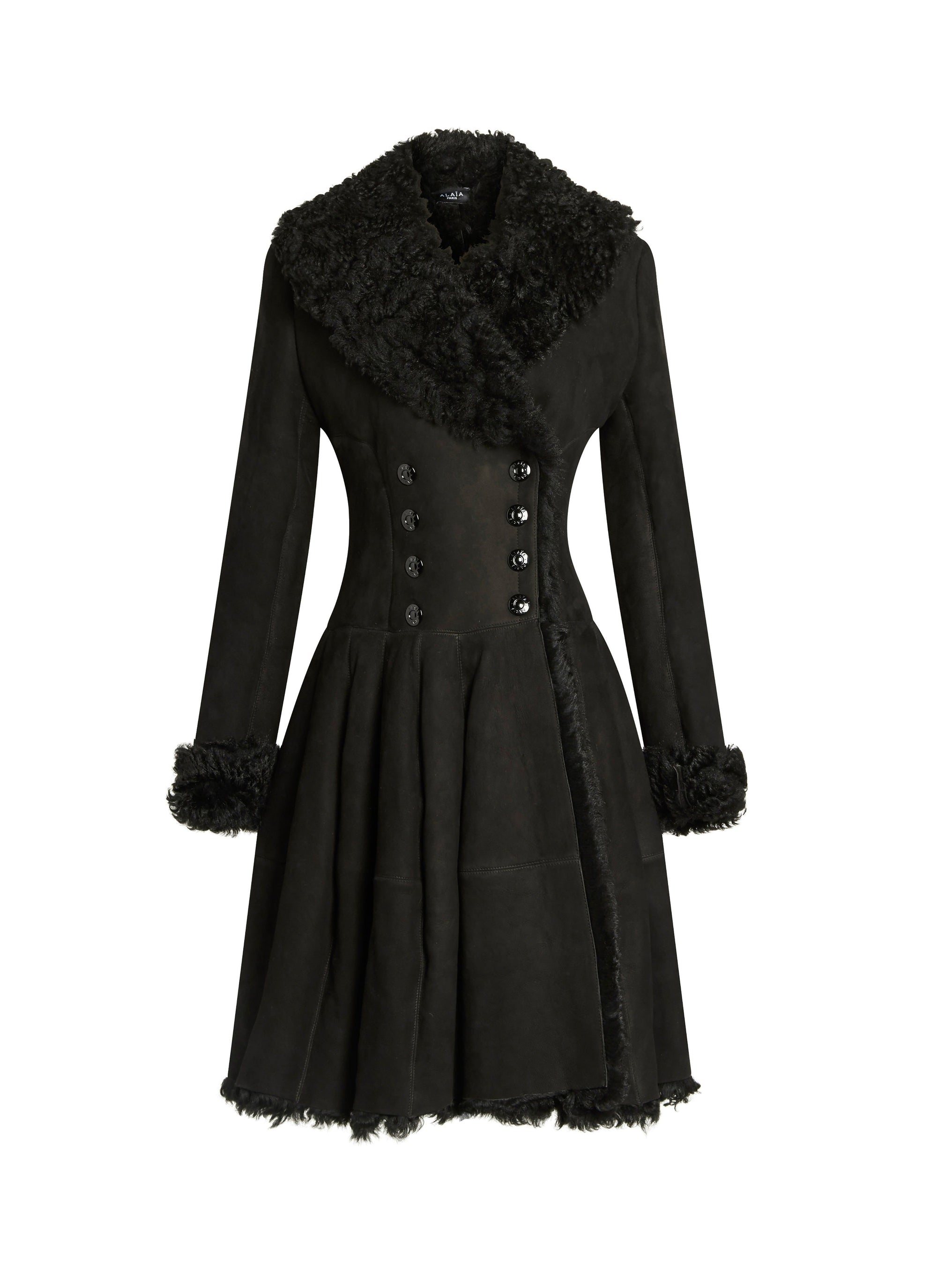 Manteau classique en cuir - Rouge & Blanc