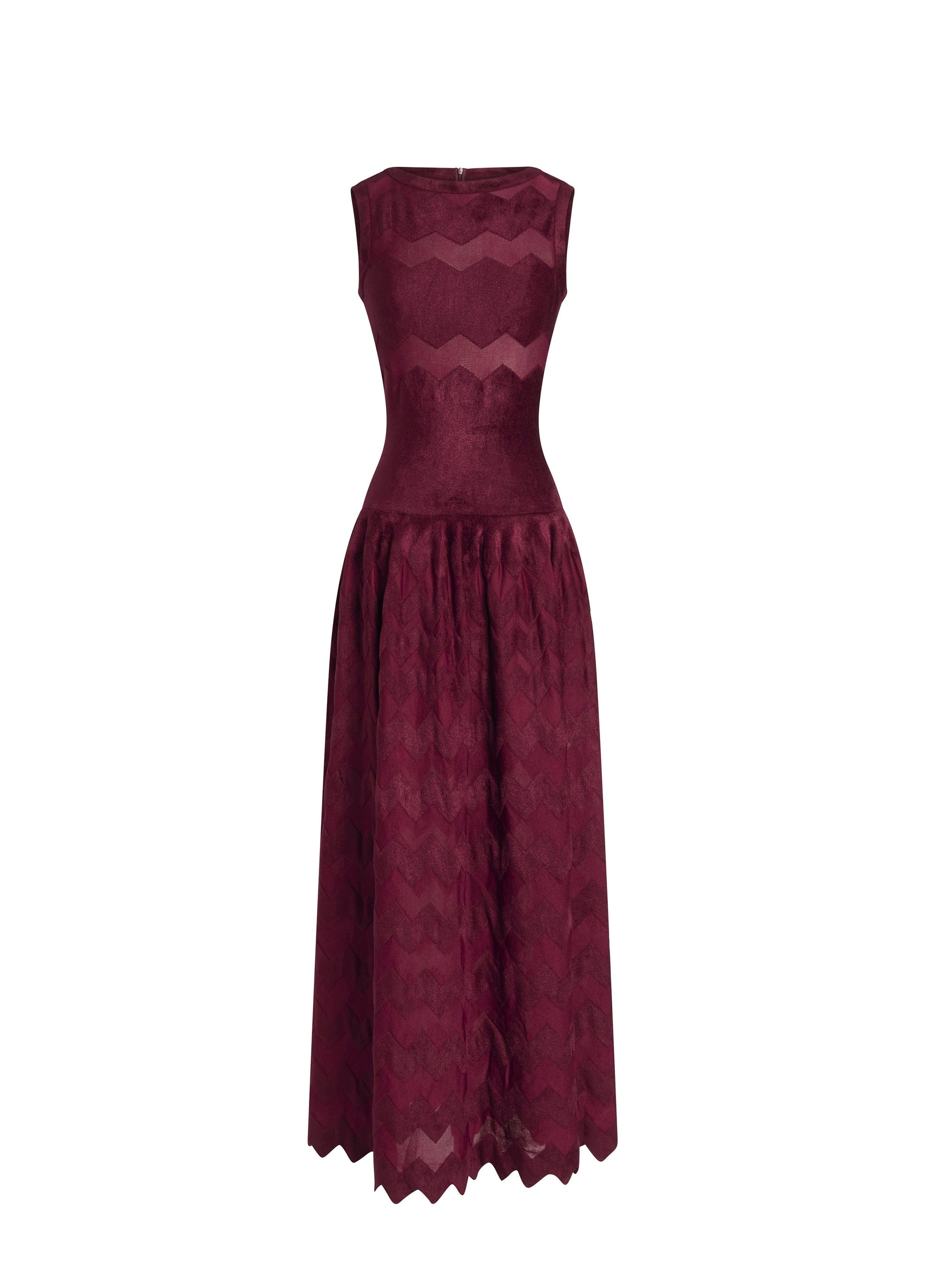 Silk scalloped maxi dress - Grenadine