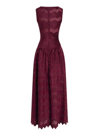 Silk scalloped maxi dress - Grenadine