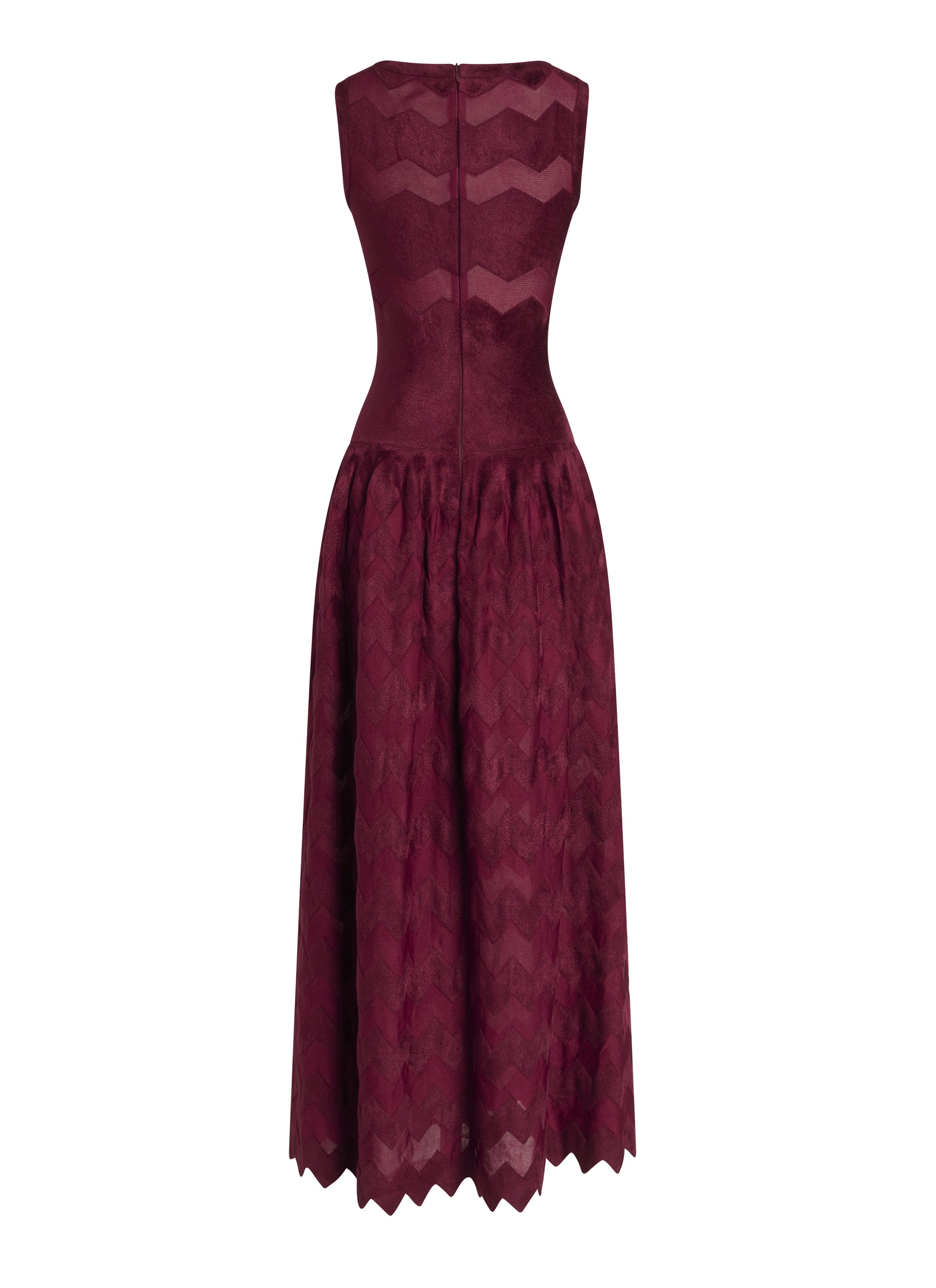 Silk scalloped maxi dress - Grenadine