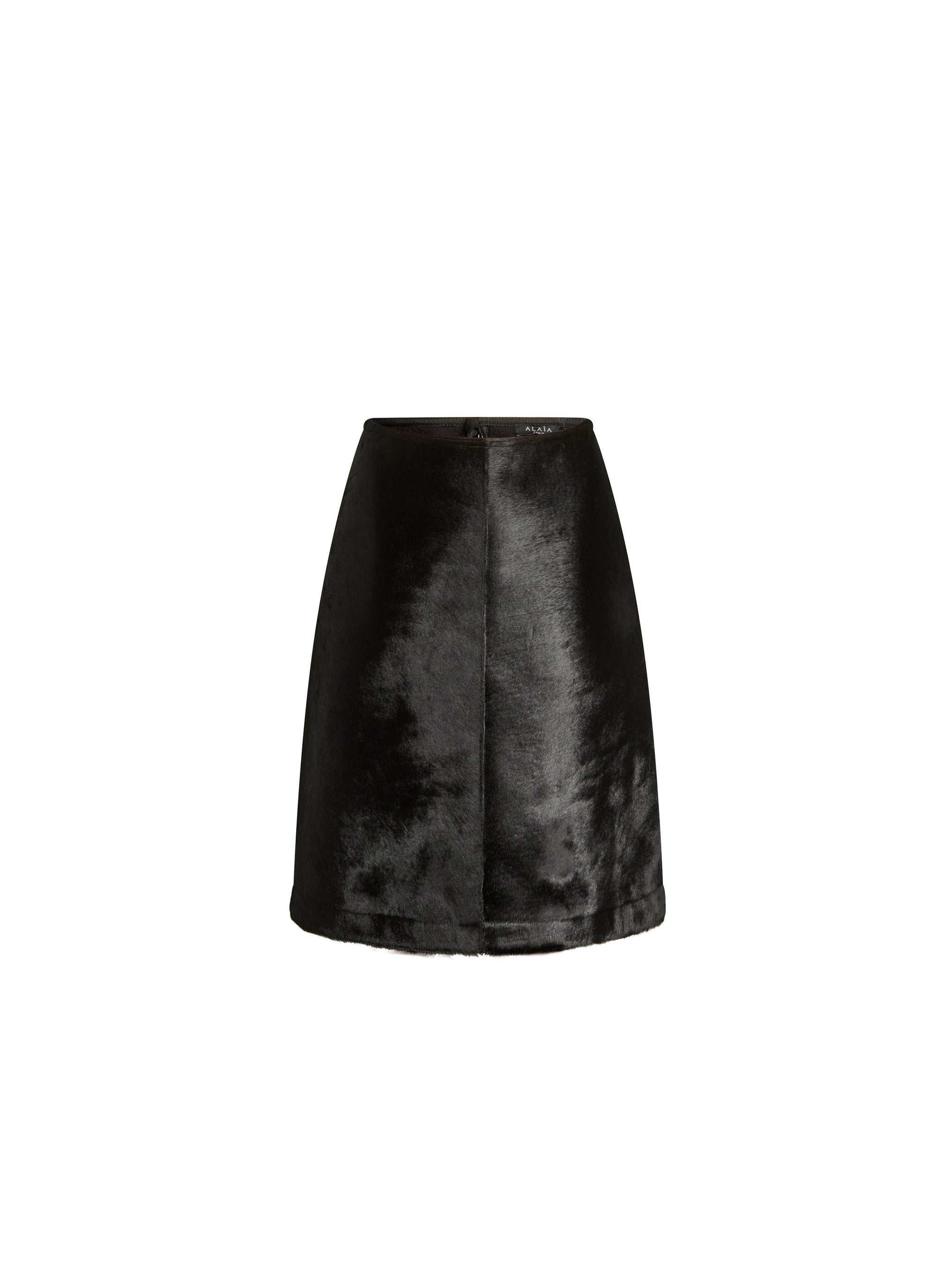 Classic leather skirt - Black