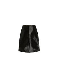 Classic leather skirt - Black