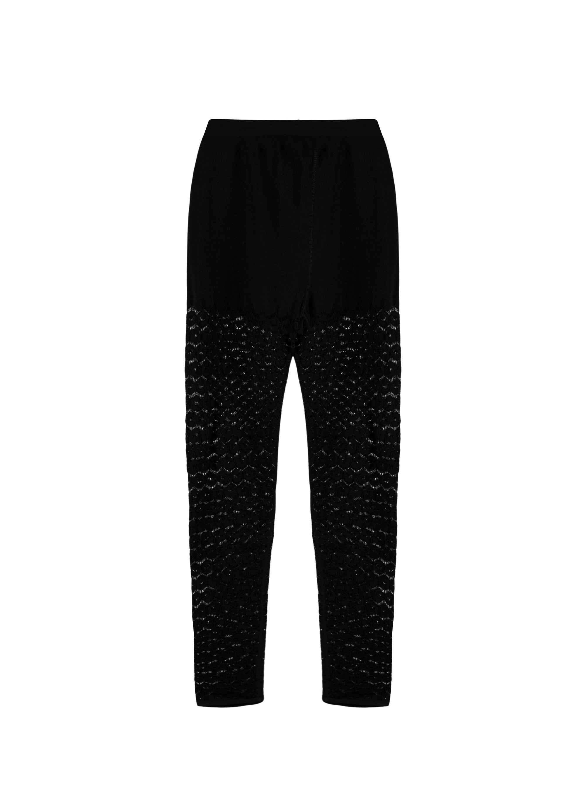Legging long à jambes ajourées - Noir