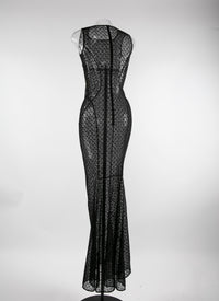 Robe longue cintrée  - Noir
