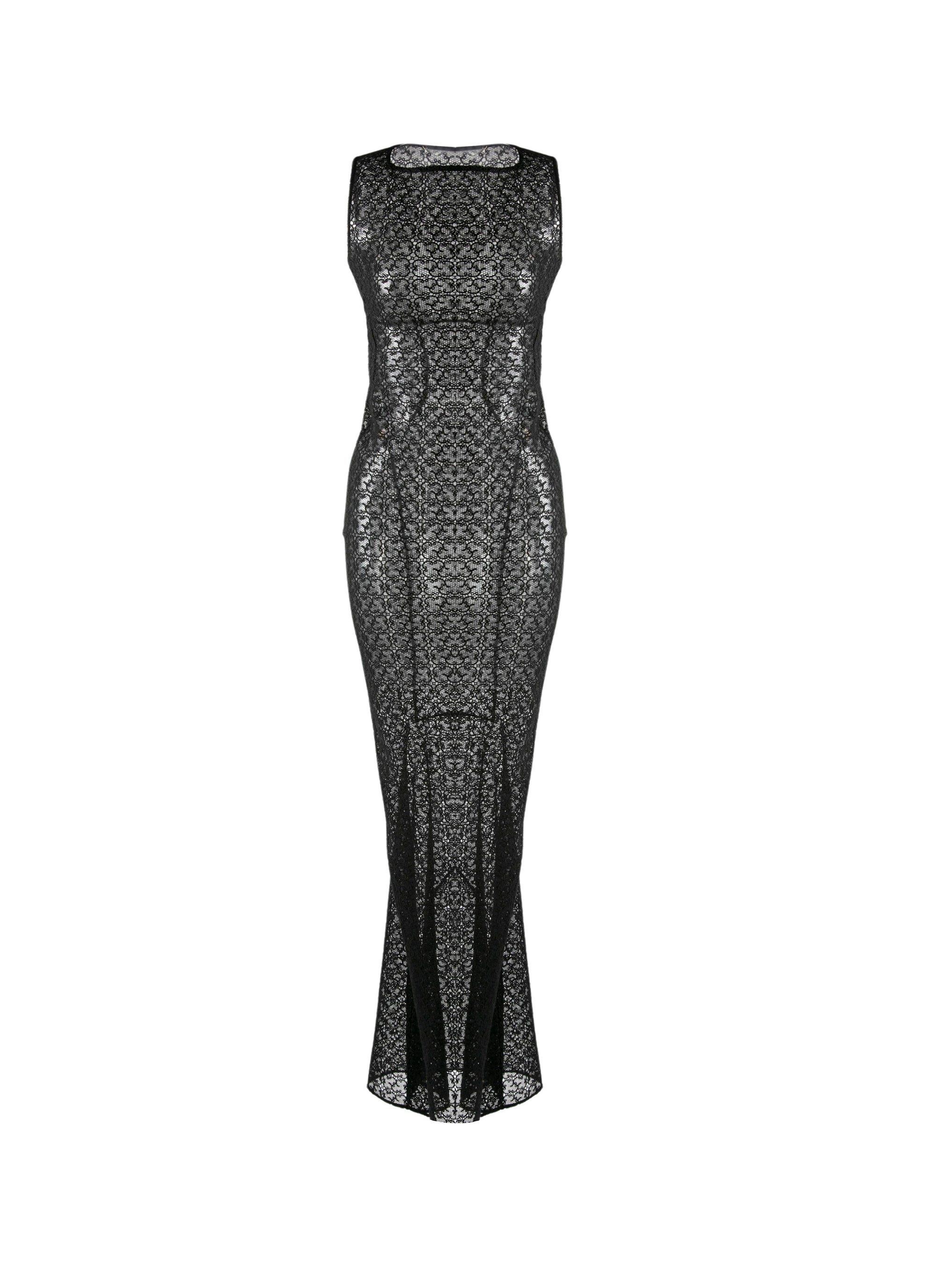 Robe longue cintrée  - Noir