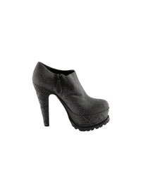 Bottines cloutées à plateformes en cuir - Anthracite