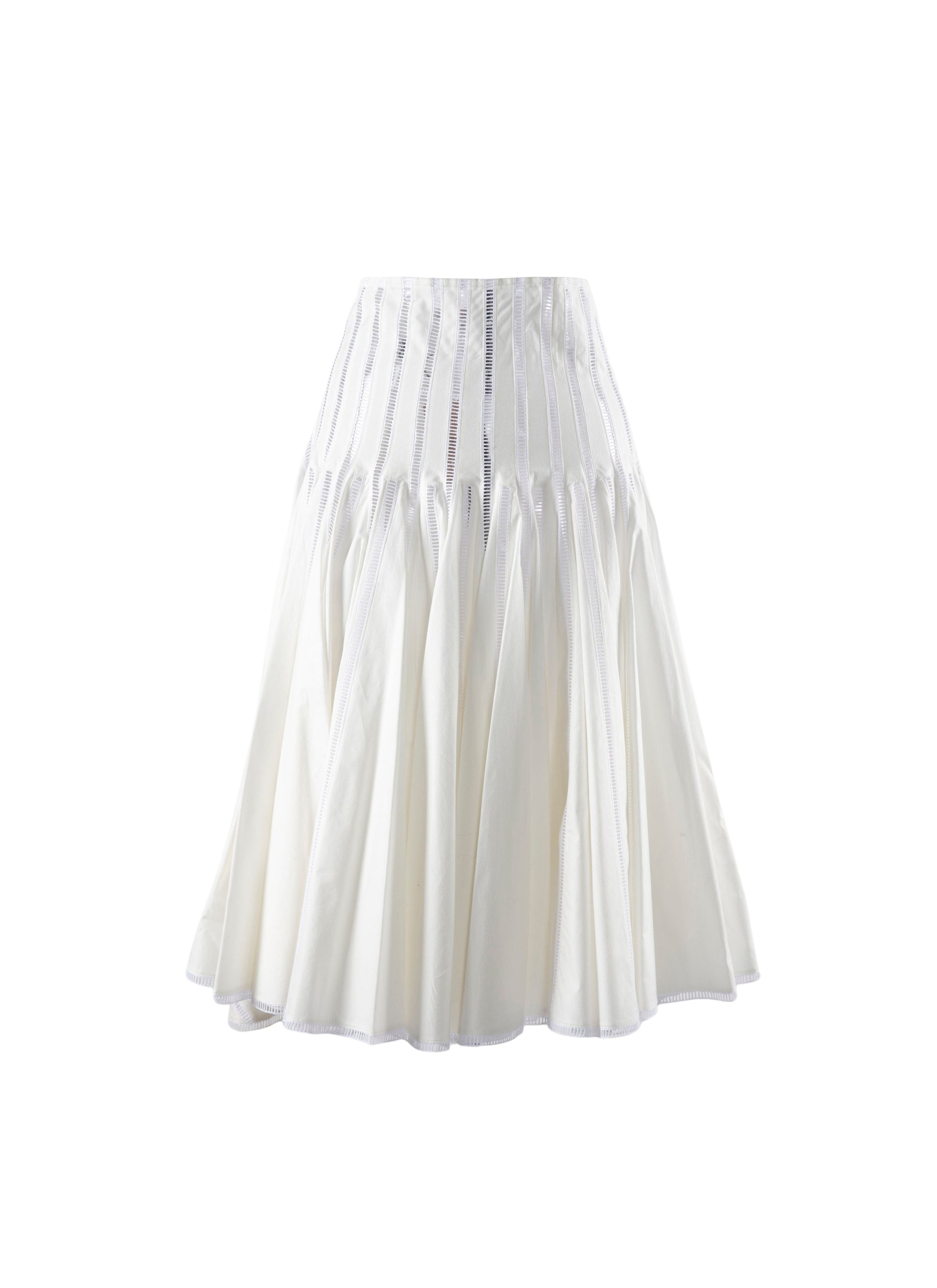 Herringbone skirt - Optic White