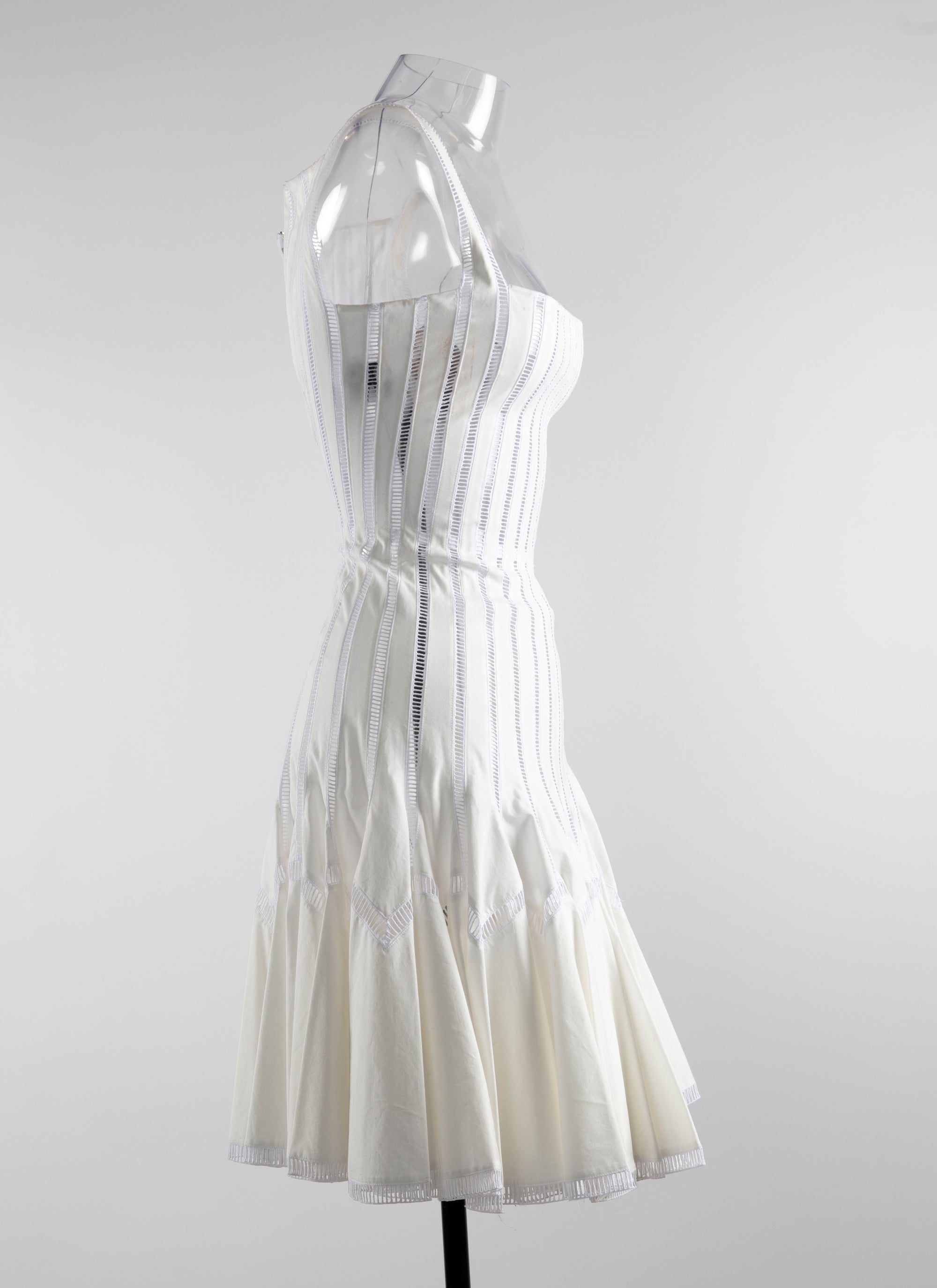 Robe col carré - Blanc Optique