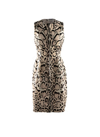 Robe zip en cuir - Marron