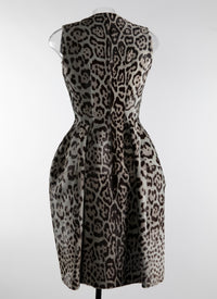 Robe zip en cuir - Marron