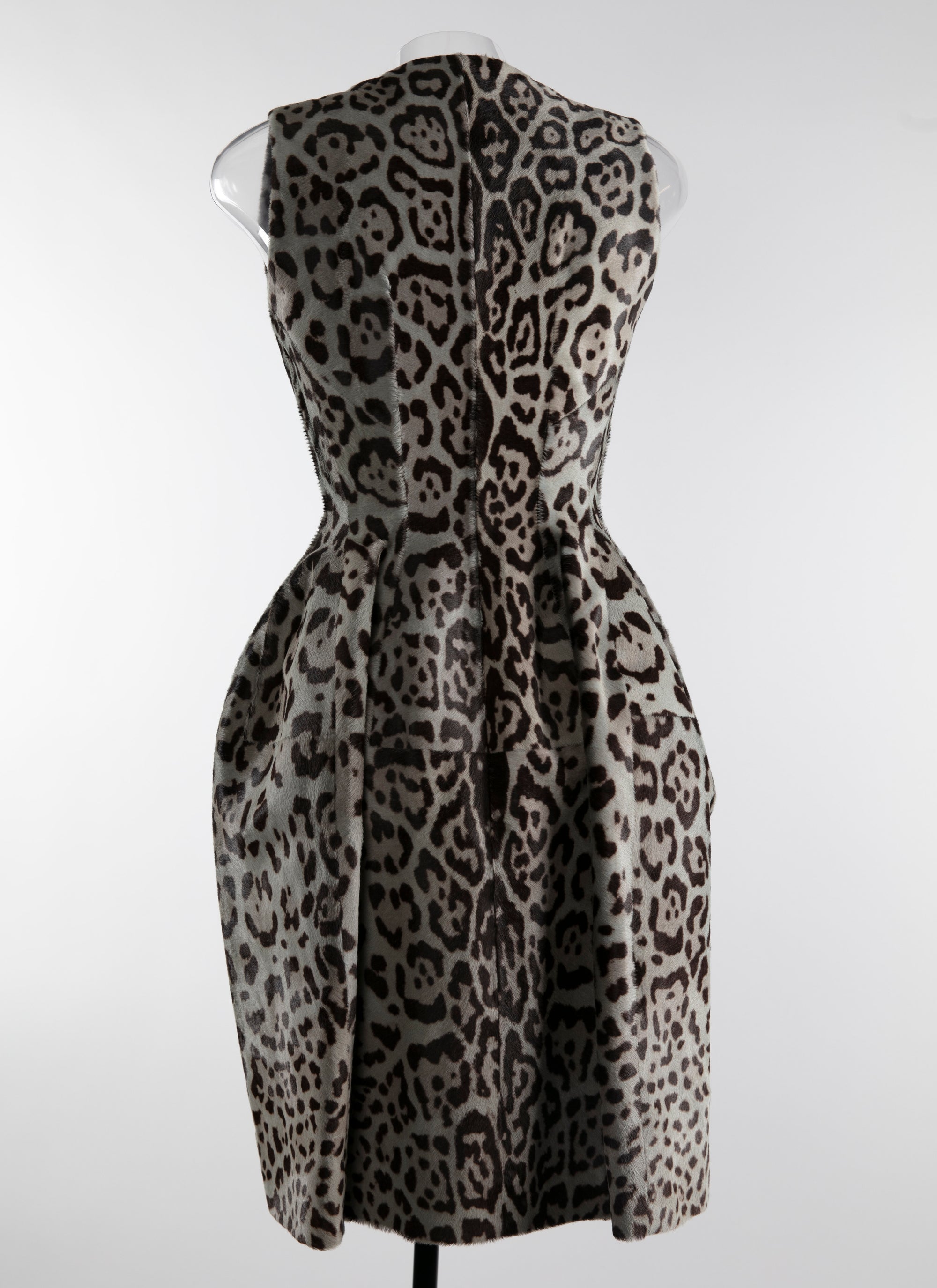 Robe zip en cuir - Marron
