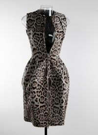 Robe zip en cuir - Marron