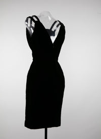 Robe courte à double bretelles - Noir intense