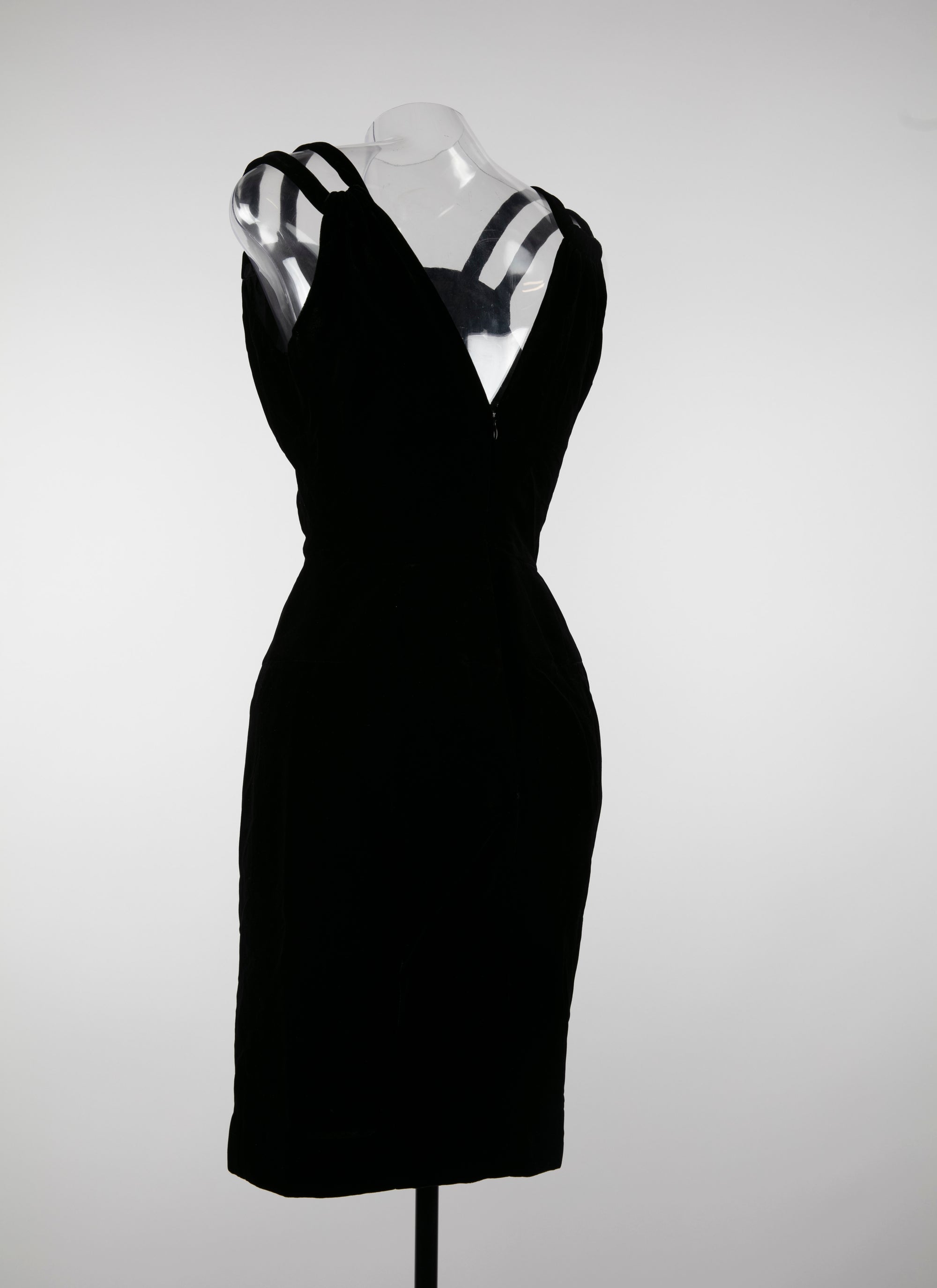Robe courte à double bretelles - Noir intense
