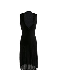 Short dress with double straps - Black intense