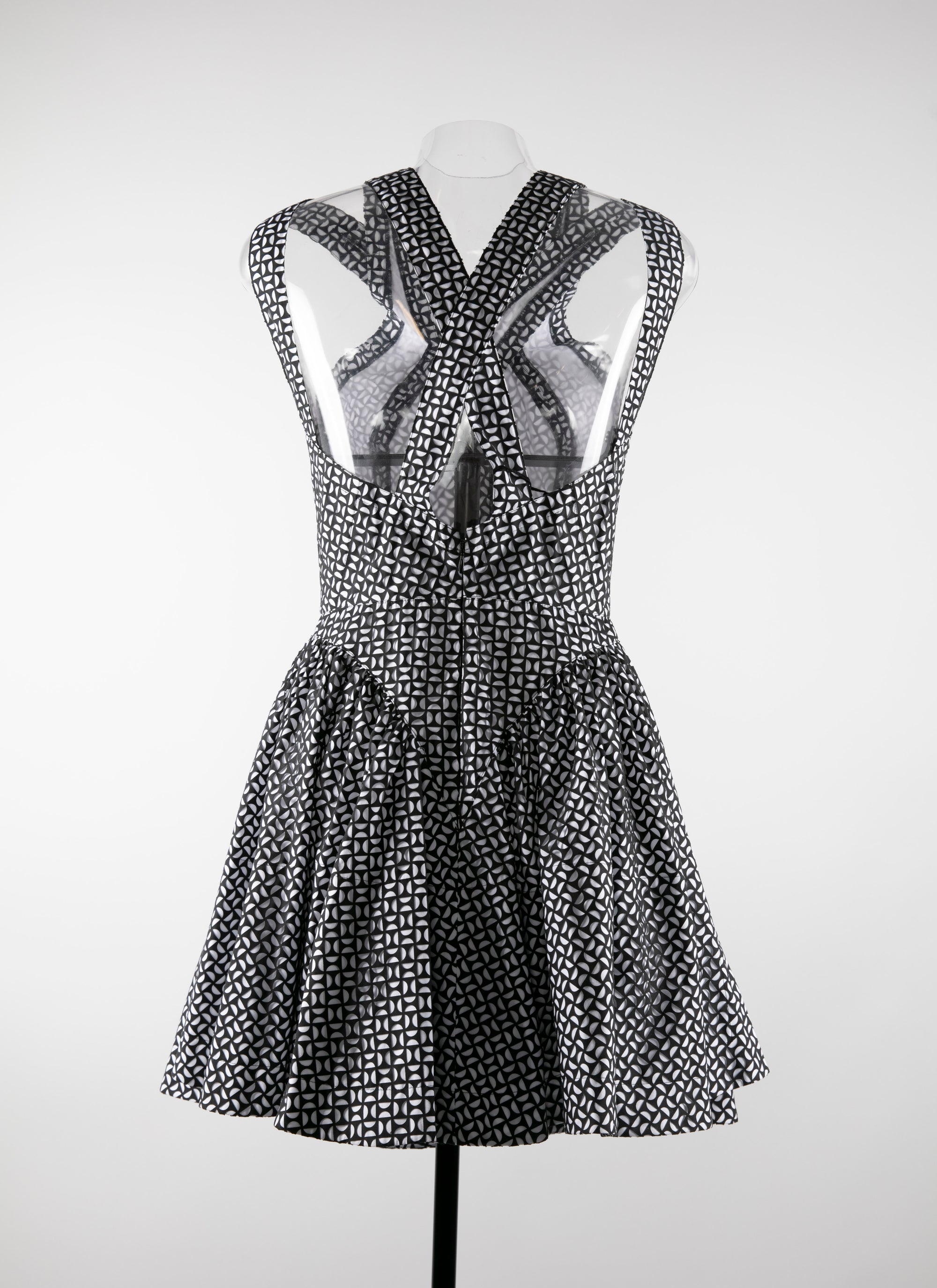Half moon dress - White & Black