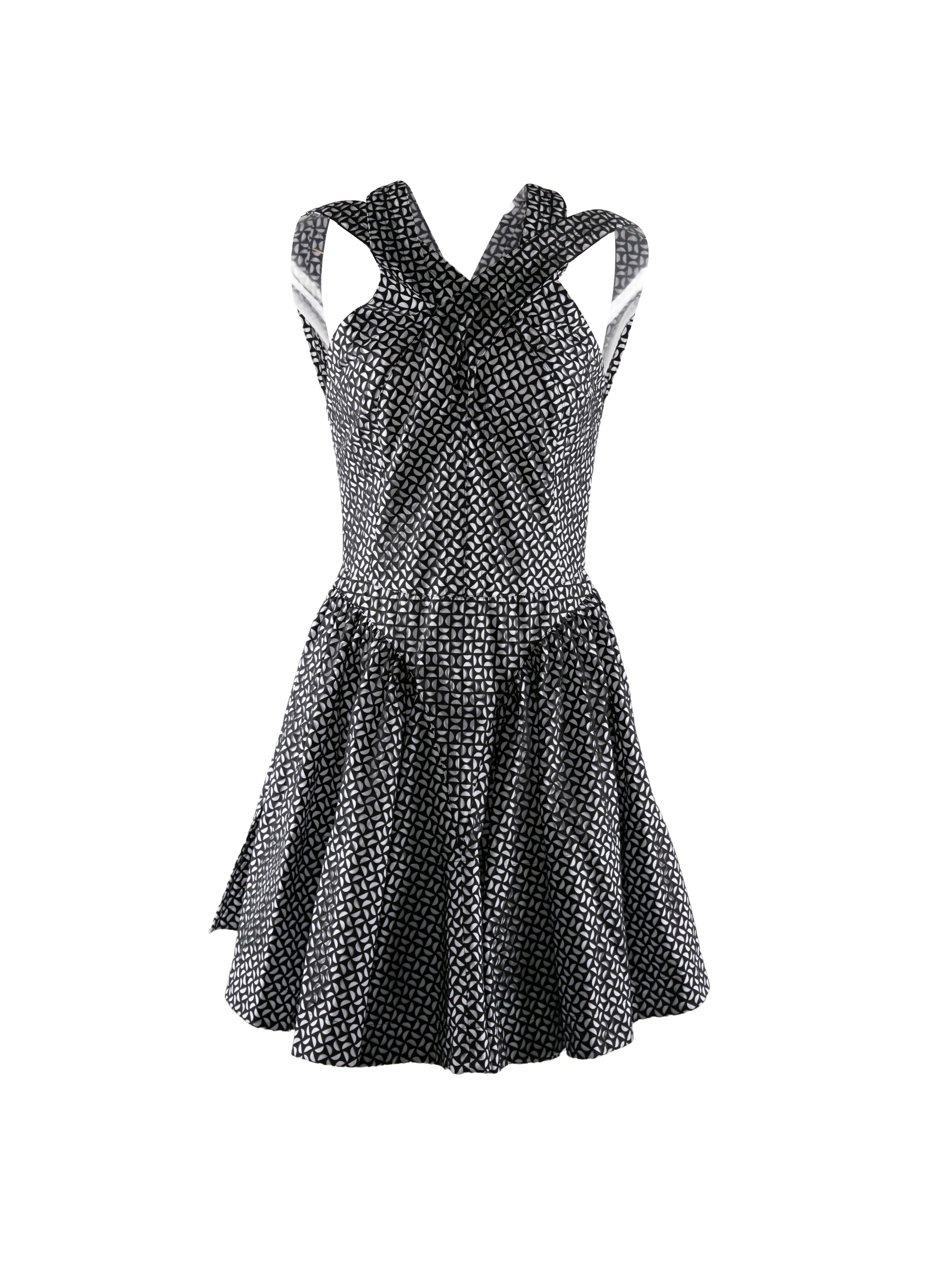 Half moon dress - White & Black